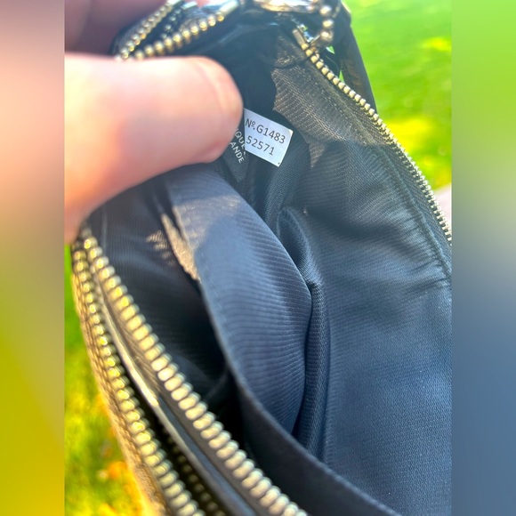 Coach Signature Black Smoke Double Zippered Wristlet/ Long Wallet With Hang Tag - Picture 15 of 16